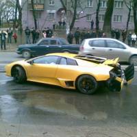 Lamborghini Murcielago totaled Video and Photos