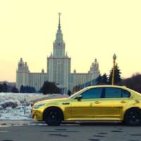 The Golden BMW M5 from Russia