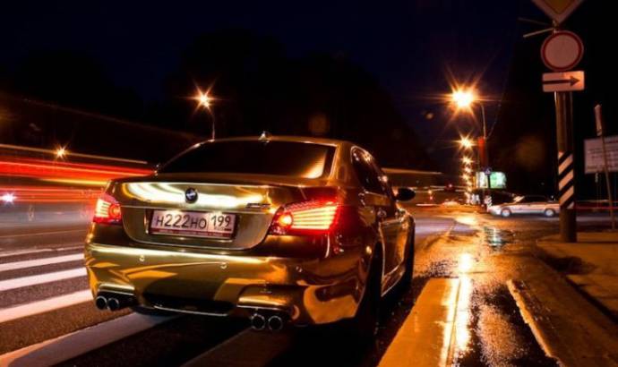 The Golden BMW M5 from Russia