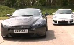 Aston Martin V12 Vantage vs Porsche GT2