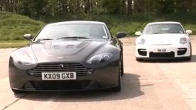 Aston Martin V12 Vantage vs Porsche GT2