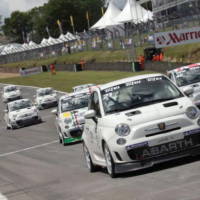 Abarth 500 racing in UK