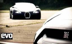 Bugatti Veyron vs Nissan GT-R video