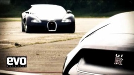 Bugatti Veyron vs Nissan GT-R video