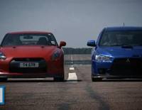 Nissan GT-R vs Mitsubishi Evo X FQ-400 video