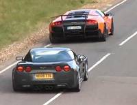 Corvette ZR1 vs Lamborghini Murcielago SV video