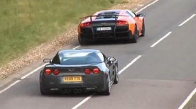 Corvette ZR1 vs Lamborghini Murcielago SV video