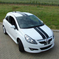 Vauxhall Corsa with VXR racing stripes