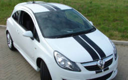 Vauxhall Corsa with VXR racing stripes