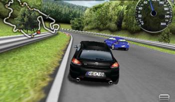 Volkswagen Scirocco R in free racing game for iPhone