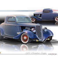 1934 Ford 3-Window Coupe Hot Rod - SEMA 2009