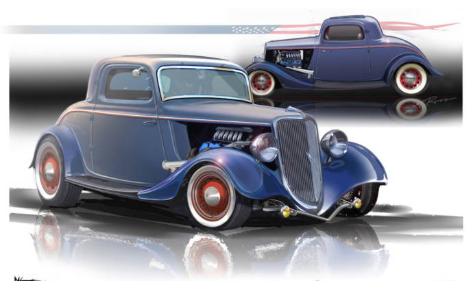 1934 Ford 3-Window Coupe Hot Rod - SEMA 2009