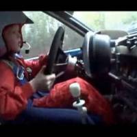 8 year old driving rally car