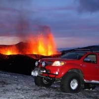 Top Gear drives Toyota Hilux near Active Volcano