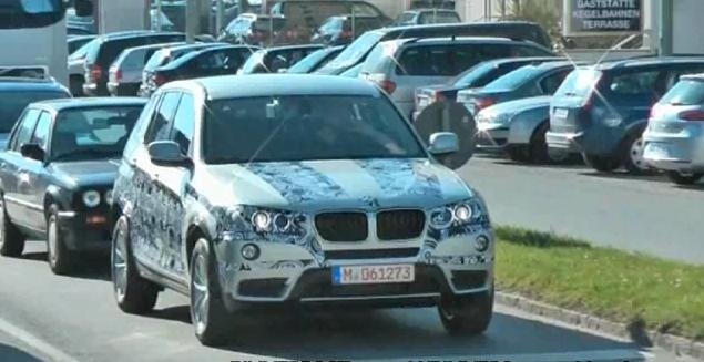 2011 BMW X3 F25 spy video