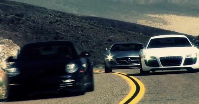 Mercedes SLS AMG vs Audi R8 V10 vs Porsche 911 Turbo