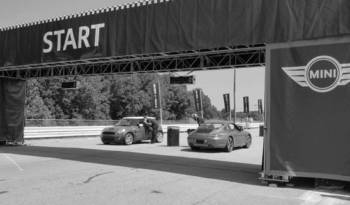 Mini Cooper S beaten by Porsche 911 Carrera S in Road Atlanta race