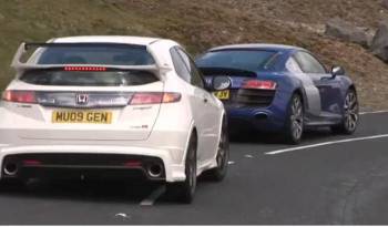 Video: Honda Civic Type R Mugen vs Audi R8 V10