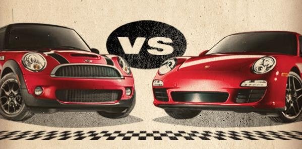 MINI Cooper S vs Porsche 911 Carrera S