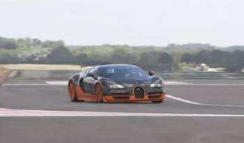 Bugatti Veyron Super Sport fastest car on Top Gear track