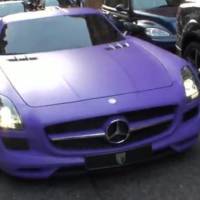 Video: Mercedes SLS AMG Matt Purple