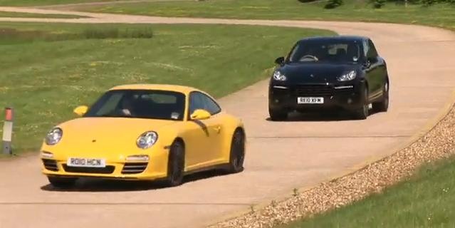Video: Porsche Cayenne Turbo vs Porsche 911 Carrera 4S