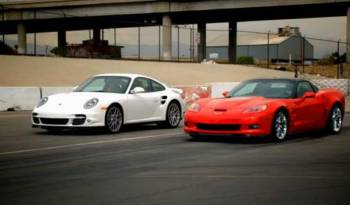 Chevrolet Corvette ZR1 vs Porsche 911 Turbo video