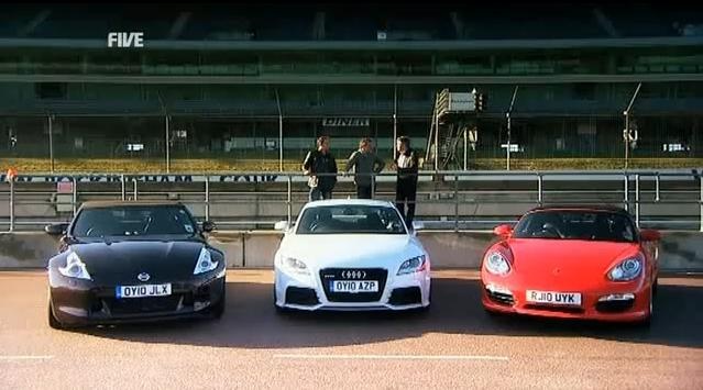 Audi TT RS vs Porsche Boxter S vs Nissan 370Z video