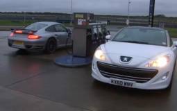 Peugeot RCZ vs Porsche 911 Turbo S video