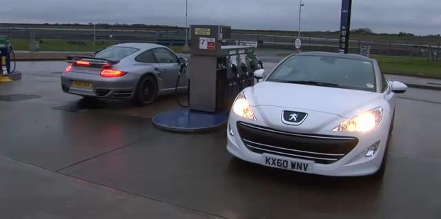 Peugeot RCZ vs Porsche 911 Turbo S video