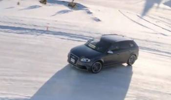 Audi RS3 Sportback snow drifting