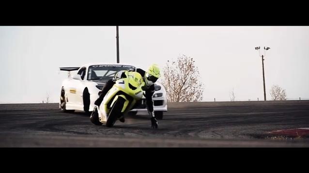 Drift Battle: Corvette Powered RX7 vs Kawasaki ZX10