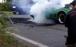 Video: Corvette fails in Burnout Contest