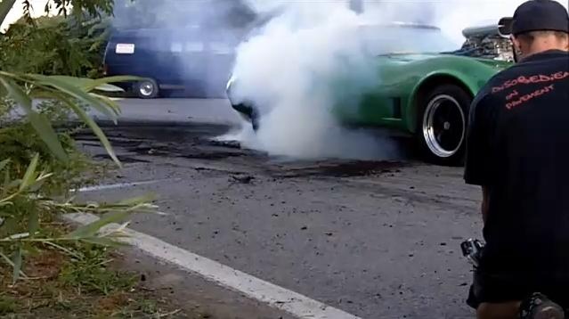 Video: Corvette fails in Burnout Contest