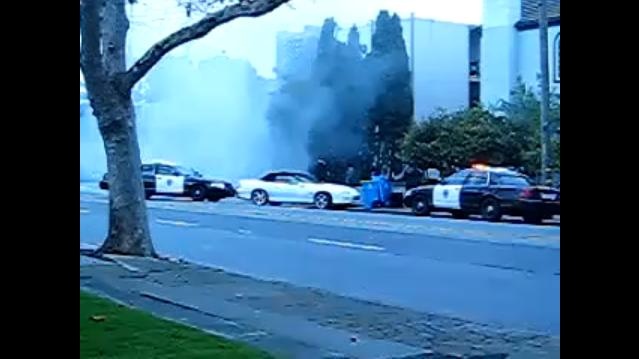 Woman in Camaro trying to escape Police - Fails