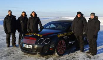 Bentley Supersports Convertible World Speed Record on Ice