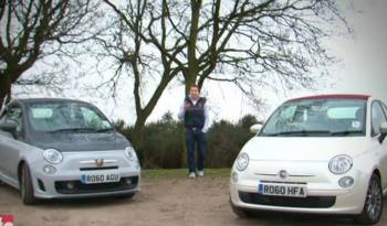 Video: Fiat 500C TwinAir vs 500C Abarth