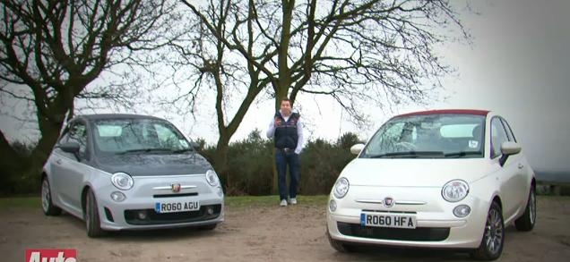 Video: Fiat 500C TwinAir vs 500C Abarth