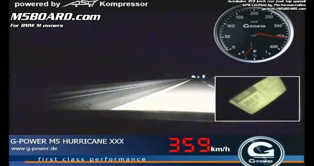 Video: G Power Hurricane RS BMW M5 Touring hits 359 kmph