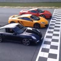 Video: McLaren MP4 12C vs Ferrari 458 Italia vs Porsche 911 Turbo