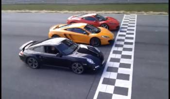 Video: McLaren MP4 12C vs Ferrari 458 Italia vs Porsche 911 Turbo