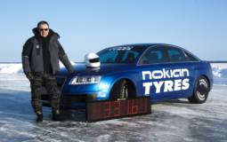 Audi RS6 with Nokian Tyres Beats Bentley World Record On Ice
