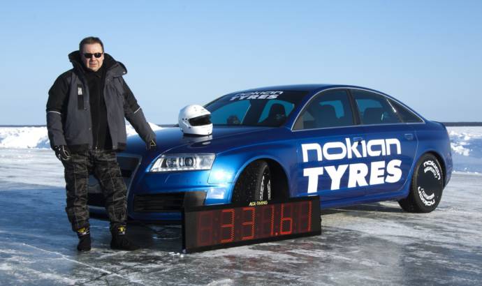 Audi RS6 with Nokian Tyres Beats Bentley World Record On Ice