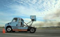 Gymkhana Style Drifting with a Semi Truck