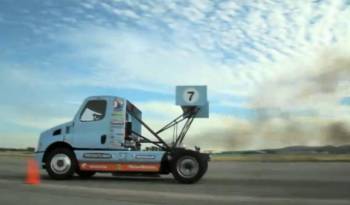 Gymkhana Style Drifting with a Semi Truck