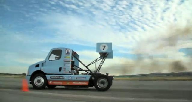 Gymkhana Style Drifting with a Semi Truck