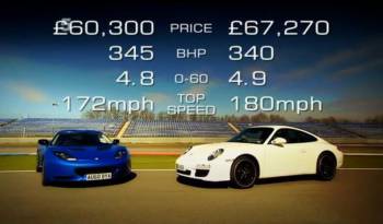 Video: Porsche 911 Carrera S vs Lotus Evora S