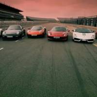 McLaren MP4 12C vs SLS 911 GT2 458 Italia LP570 Performante and R8 V10