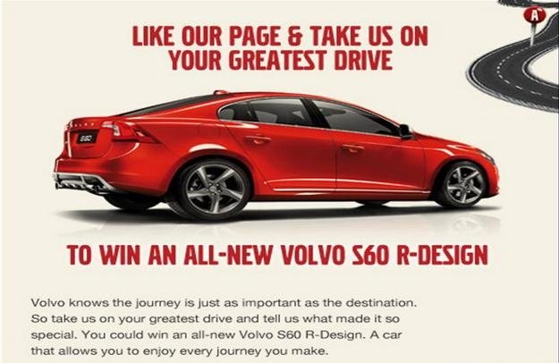 Volvo UK Offering an S60 R Design Through Facebook Giveaway.