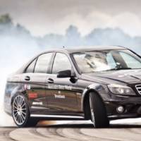 World Record for Longest Car Drift set in Mercedes C63 AMG